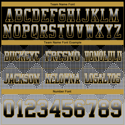 Custom Black Gray-Old Gold Authentic Gradient Square Shape Flag Football Jersey