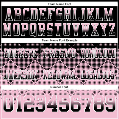 Custom Black Light Pink-White Authentic Gradient Square Shape Flag Football Jersey