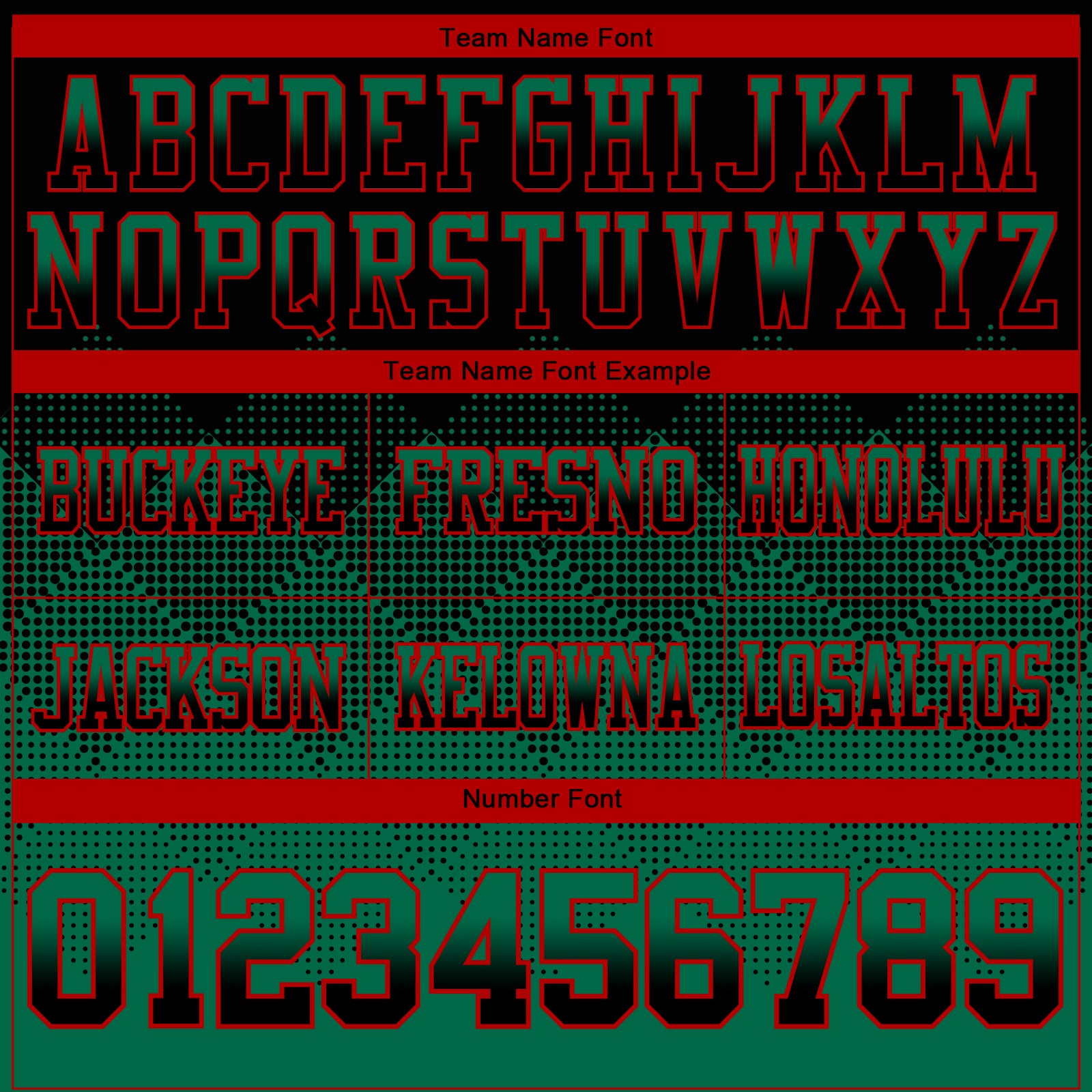 Custom Black Kelly Green-Red Authentic Gradient Square Shape Flag Football Jersey