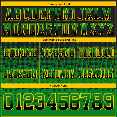 Custom Black Grass Green-Yellow Authentic Gradient Square Shape Flag Football Jersey