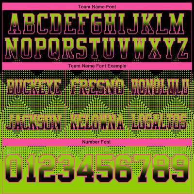 Custom Black Neon Green-Pink Authentic Gradient Square Shape Flag Football Jersey