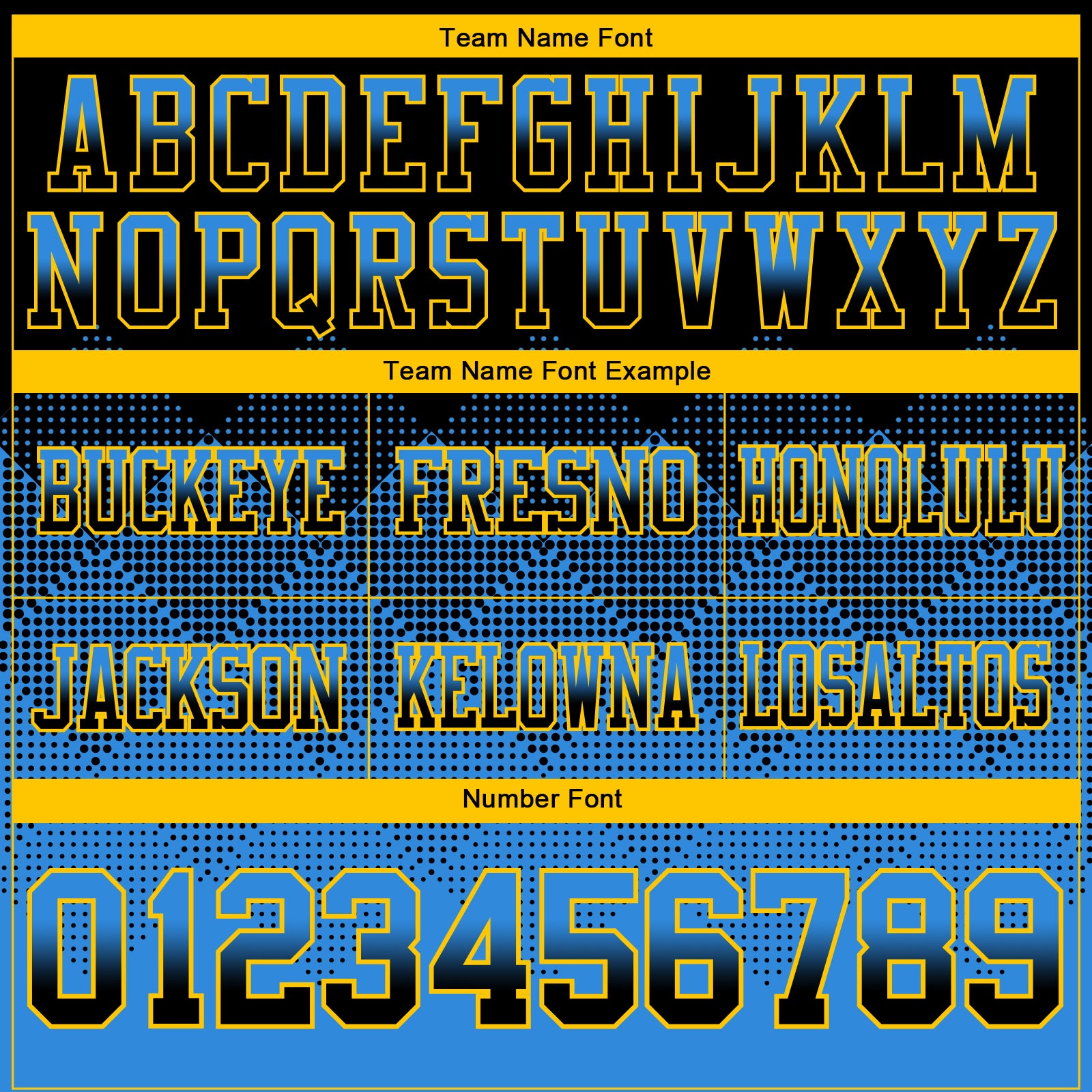 Custom Black Powder Blue-Yellow Authentic Gradient Square Shape Flag Football Jersey