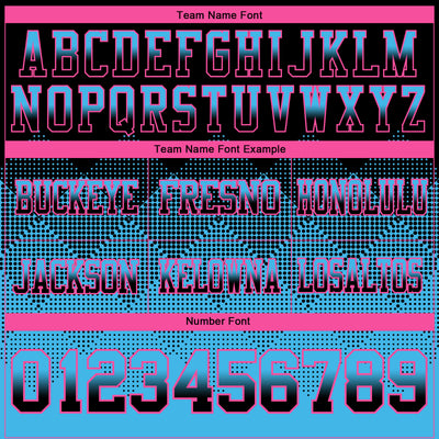 Custom Black Sky Blue-Pink Authentic Gradient Square Shape Flag Football Jersey