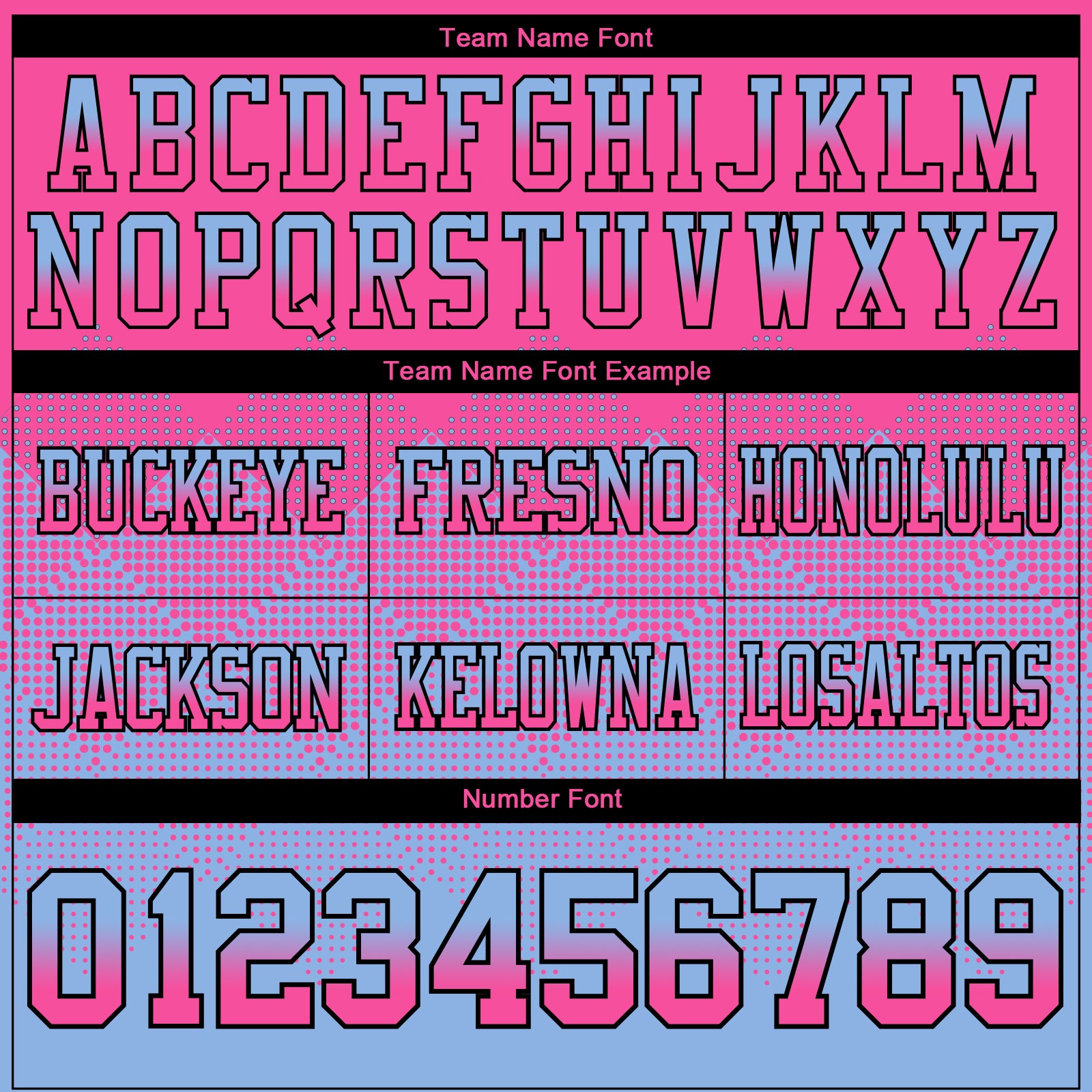 Custom Pink Light Blue-Black Authentic Gradient Square Shape Flag Football Jersey