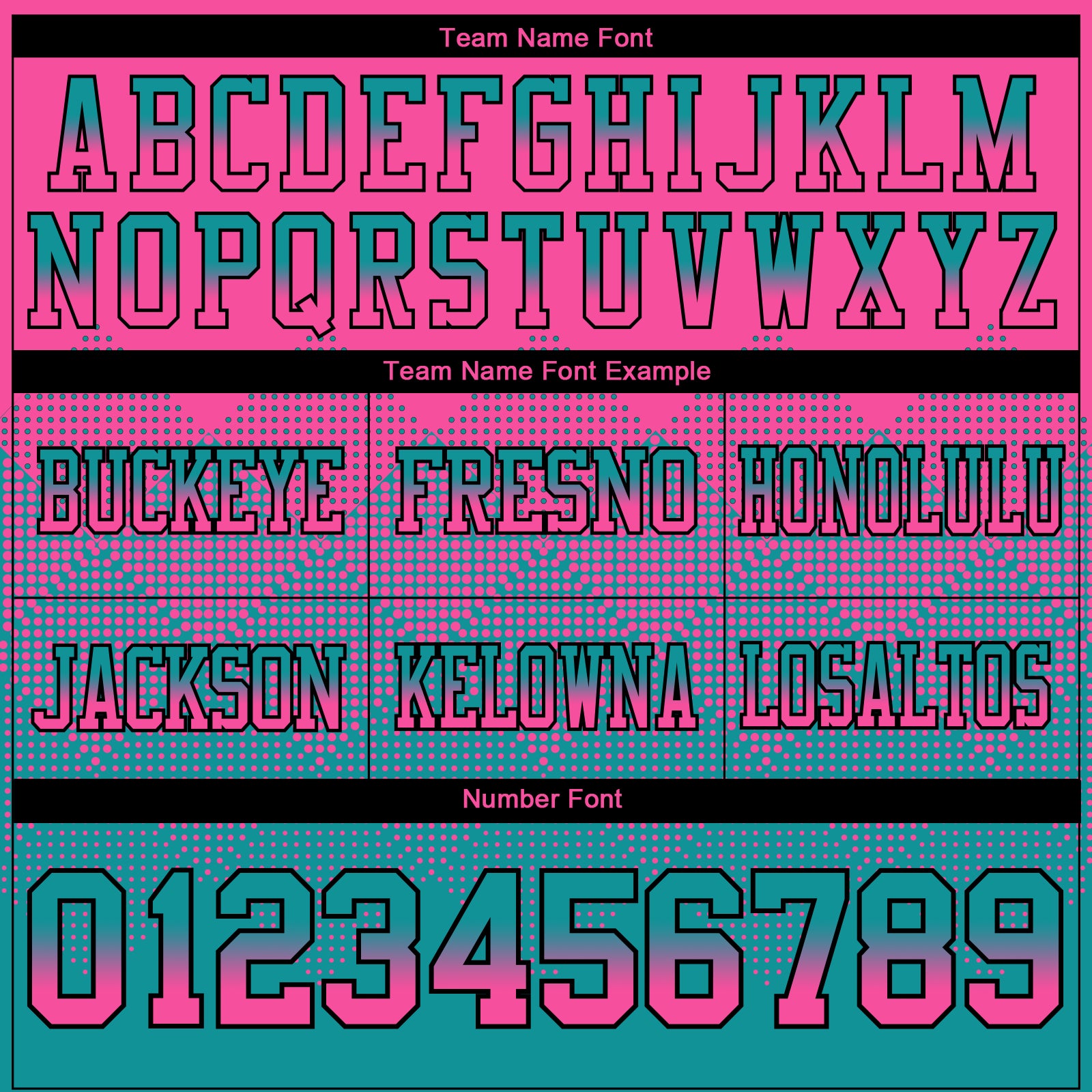 Custom Pink Teal-Black Authentic Gradient Square Shape Flag Football Jersey