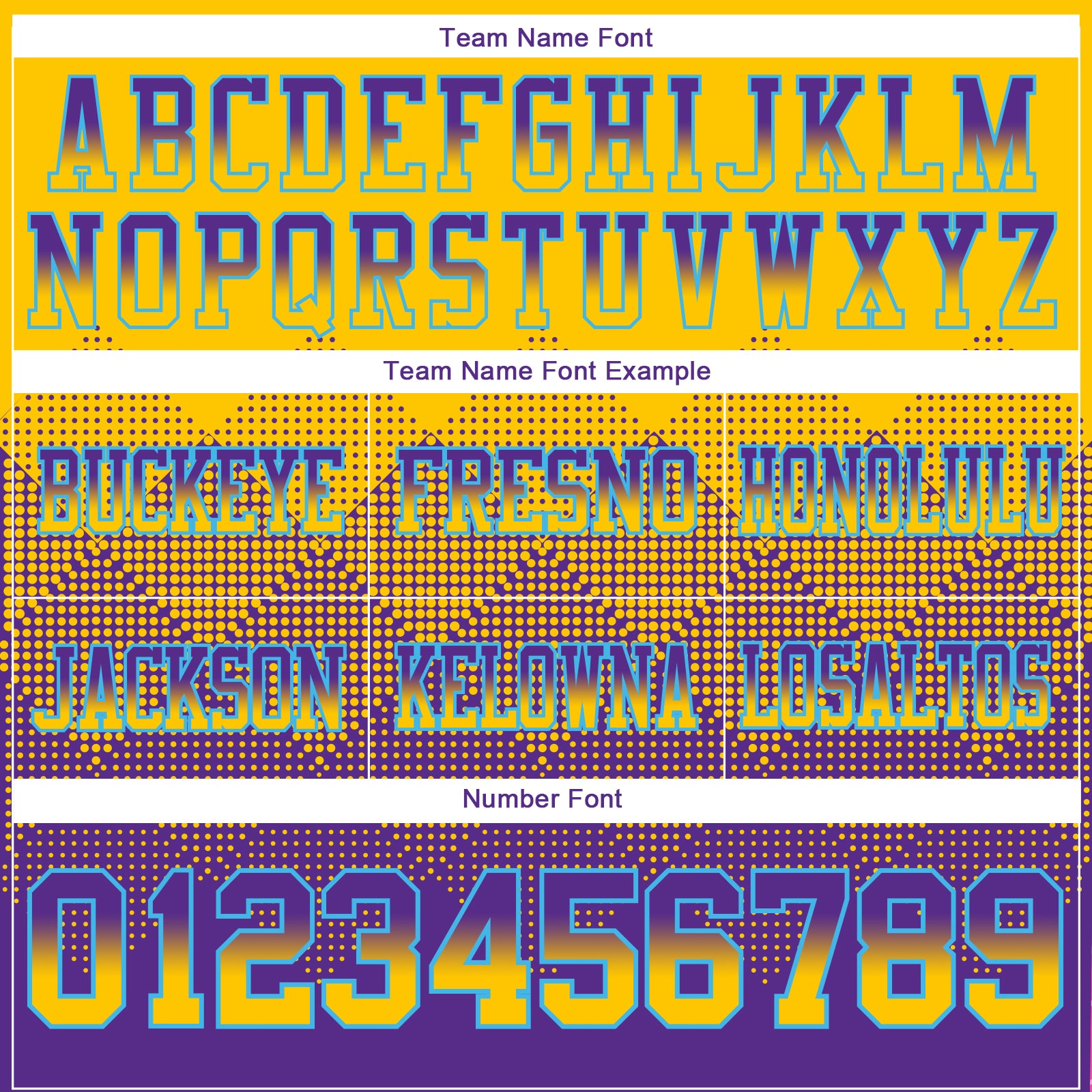 Custom Yellow Purple-Sky Blue Authentic Gradient Square Shape Flag Football Jersey