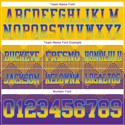 Custom Yellow Purple-Sky Blue Authentic Gradient Square Shape Flag Football Jersey