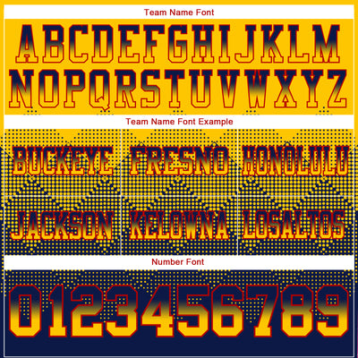 Custom Yellow Navy-Red Authentic Gradient Square Shape Flag Football Jersey