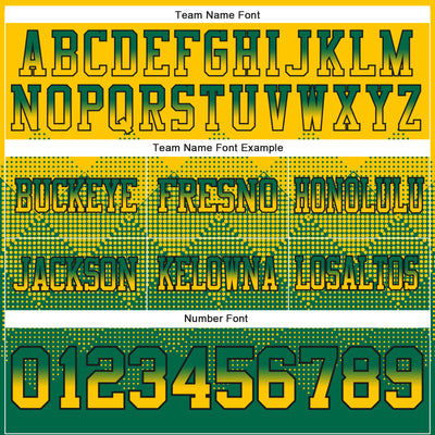 Custom Yellow Kelly Green-Black Authentic Gradient Square Shape Flag Football Jersey