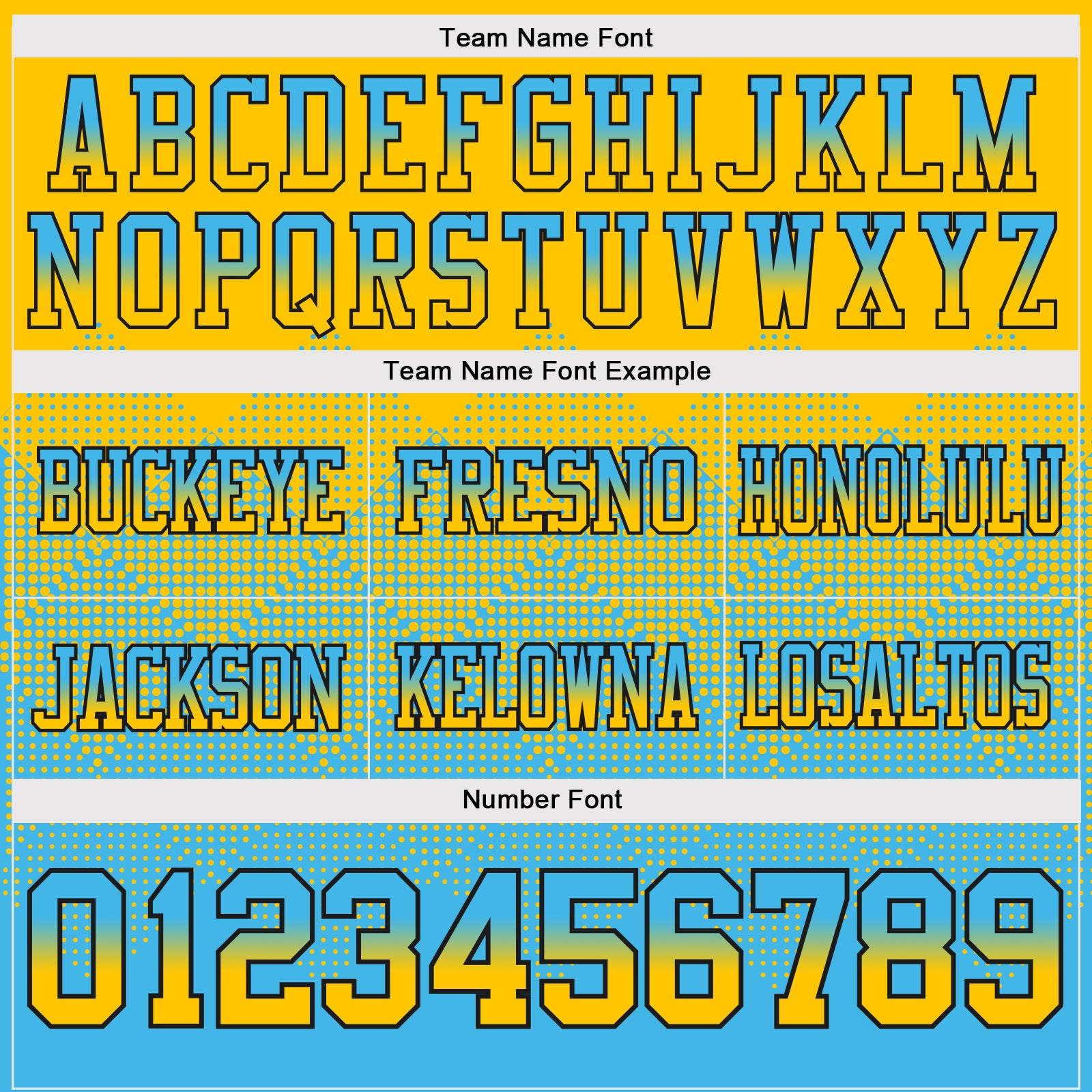 Custom Yellow Sky Blue-Black Authentic Gradient Square Shape Flag Football Jersey