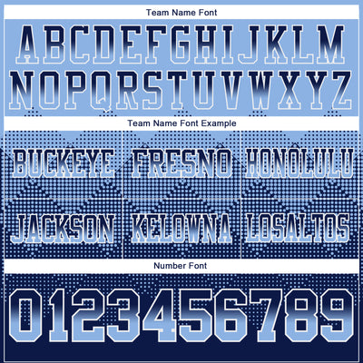 Custom Light Blue Navy-White Authentic Gradient Square Shape Flag Football Jersey