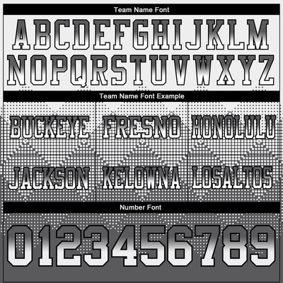 Custom White Steel Gray-Black Authentic Gradient Square Shape Flag Football Jersey