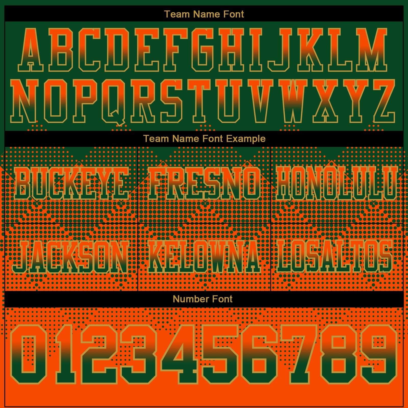 Custom Green Orange-Old Gold Authentic Gradient Square Shape Flag Football Jersey