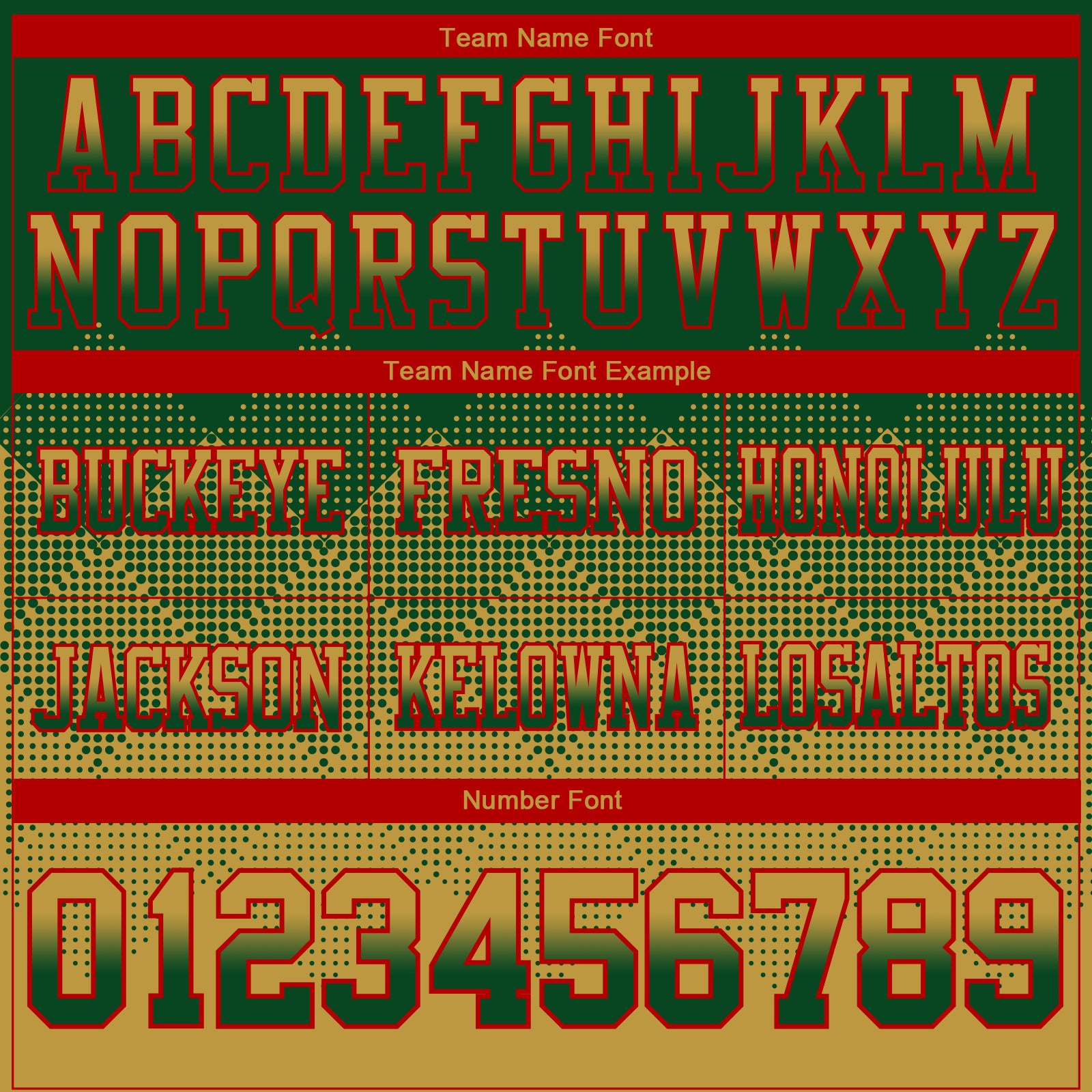 Custom Green Old Gold-Red Authentic Gradient Square Shape Flag Football Jersey