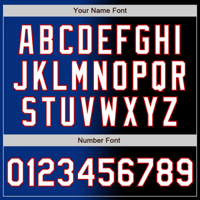 Custom Black White Royal-Red Authentic Gradient Fashion Baseball Jersey