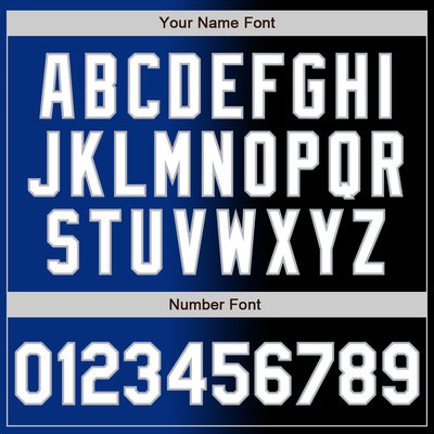 Custom Black White Royal-Gray Authentic Gradient Fashion Baseball Jersey