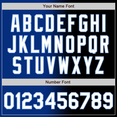 Custom Black White Royal-Light Blue Authentic Gradient Fashion Baseball Jersey