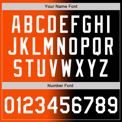 Custom Black White-Orange Authentic Gradient Fashion Baseball Jersey