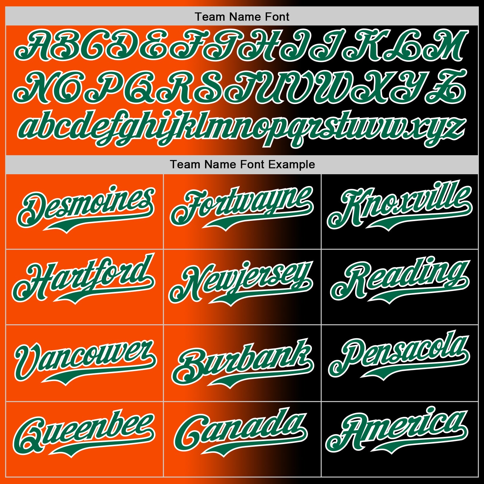 Custom Black Kelly Green Orange-White Authentic Gradient Fashion Baseball Jersey