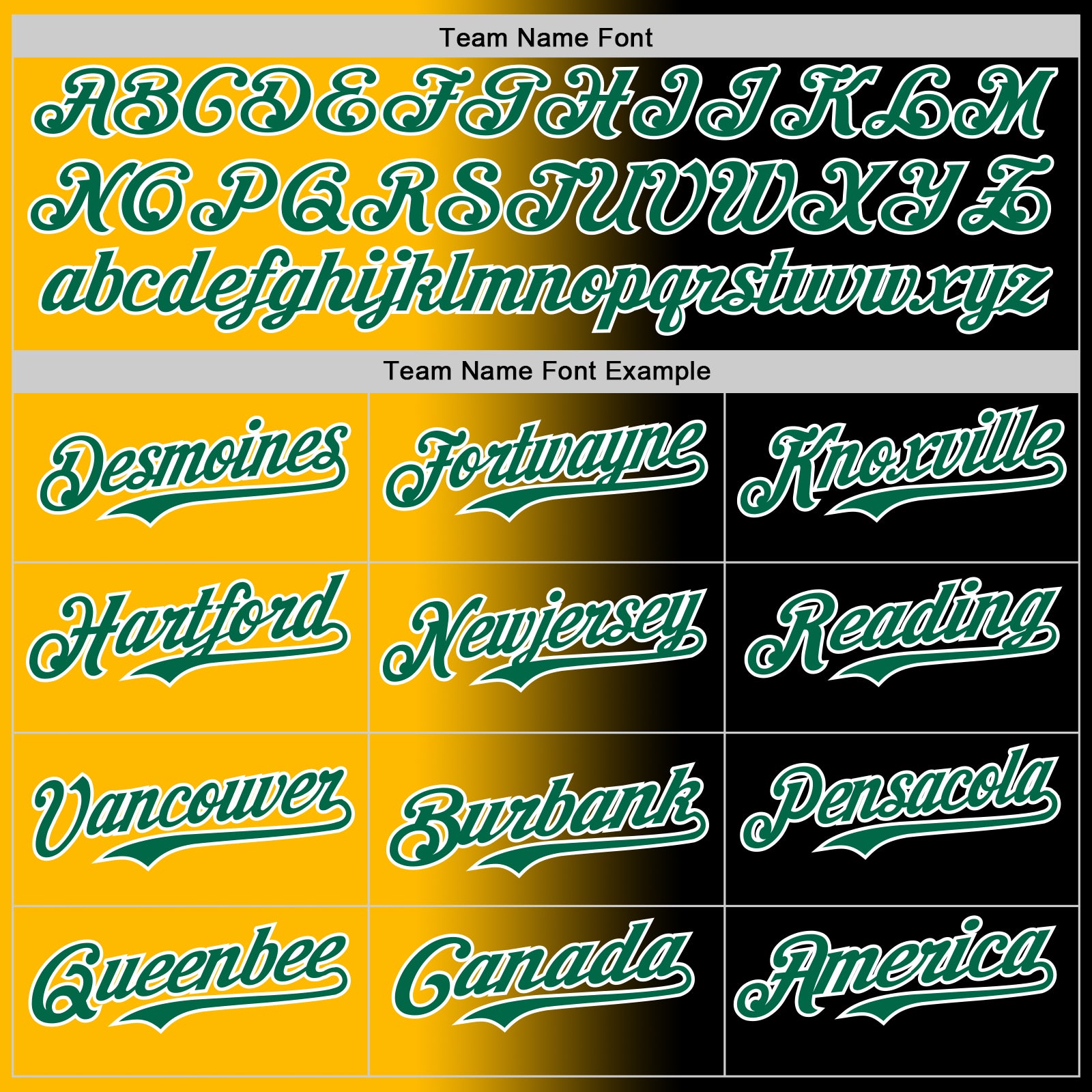 Custom Black Kelly Green Gold-White Authentic Gradient Fashion Baseball Jersey