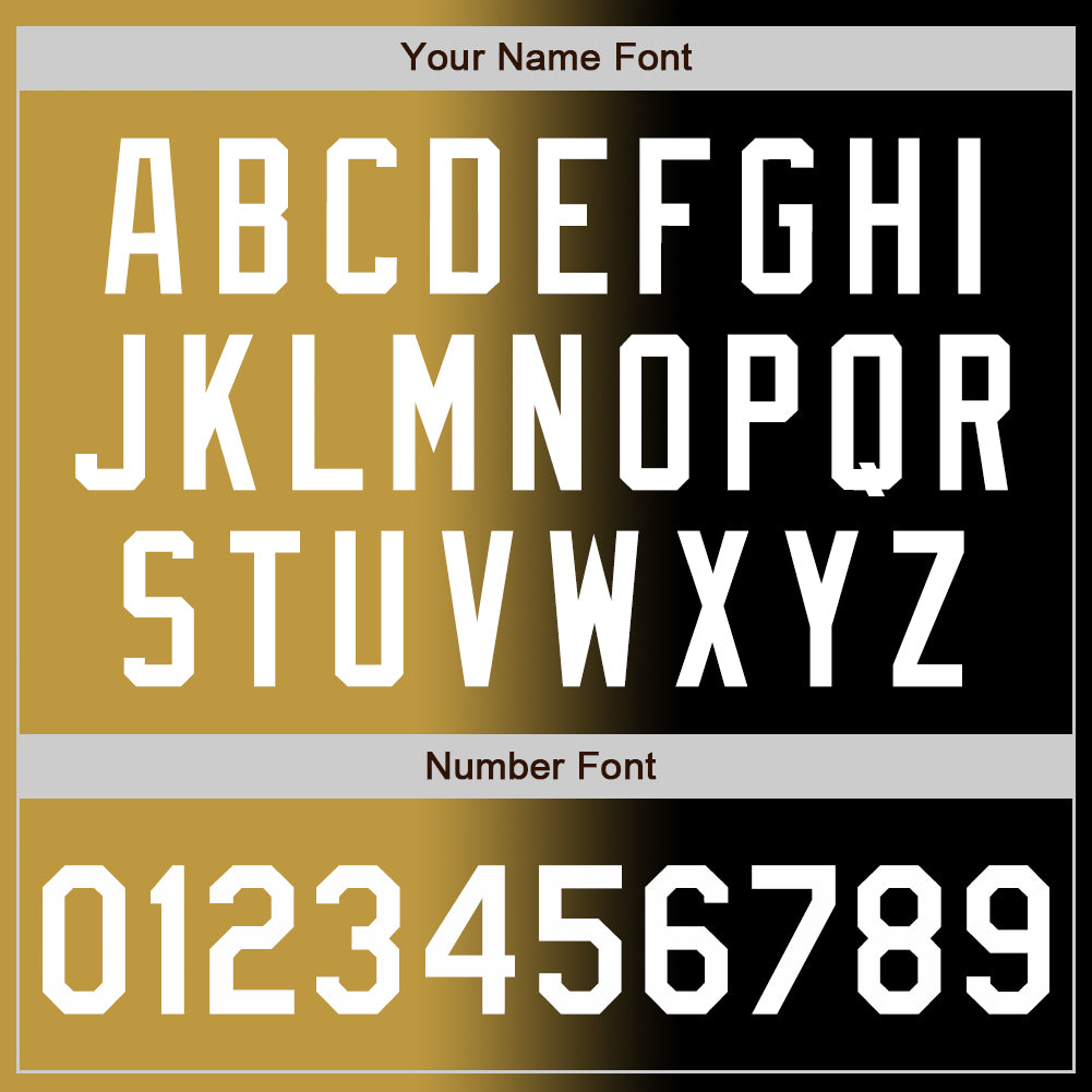 Custom Black White-Old Gold Authentic Gradient Fashion Baseball Jersey