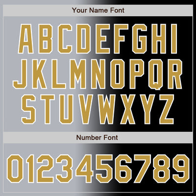 Custom Black Old Gold Gray-White Authentic Gradient Fashion Baseball Jersey
