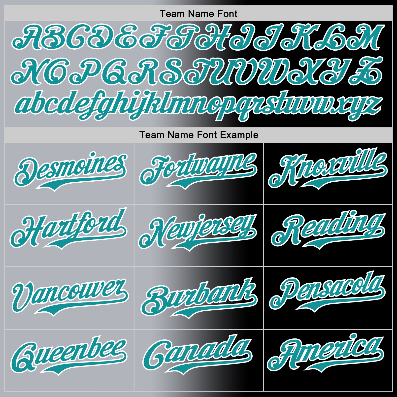 Custom Black Teal Gray-White Authentic Gradient Fashion Baseball Jersey