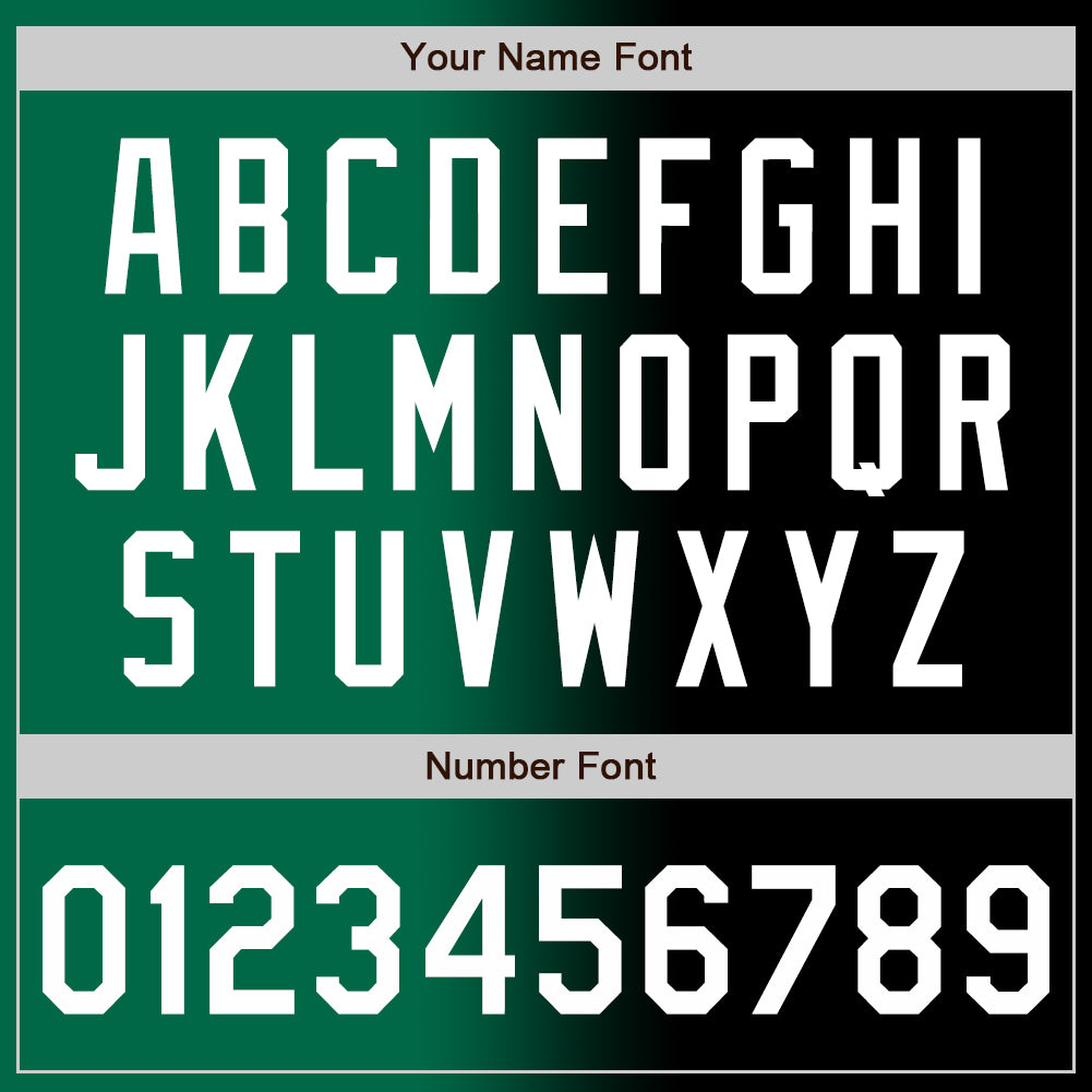 Custom Black White-Kelly Green Authentic Gradient Fashion Baseball Jersey