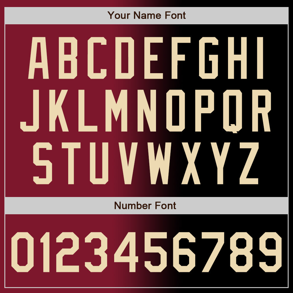 Custom Black Cream-Crimson Authentic Gradient Fashion Baseball Jersey