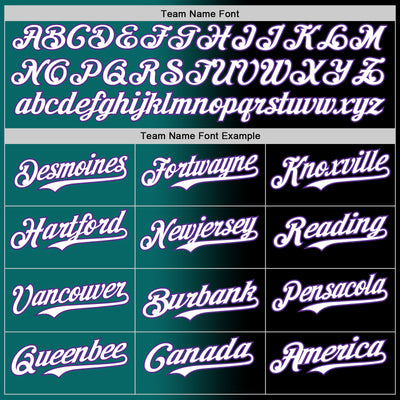 Custom Black Purple Teal-White Authentic Gradient Fashion Baseball Jersey