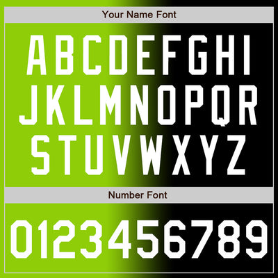 Custom Black White-Neon Green Authentic Gradient Fashion Baseball Jersey