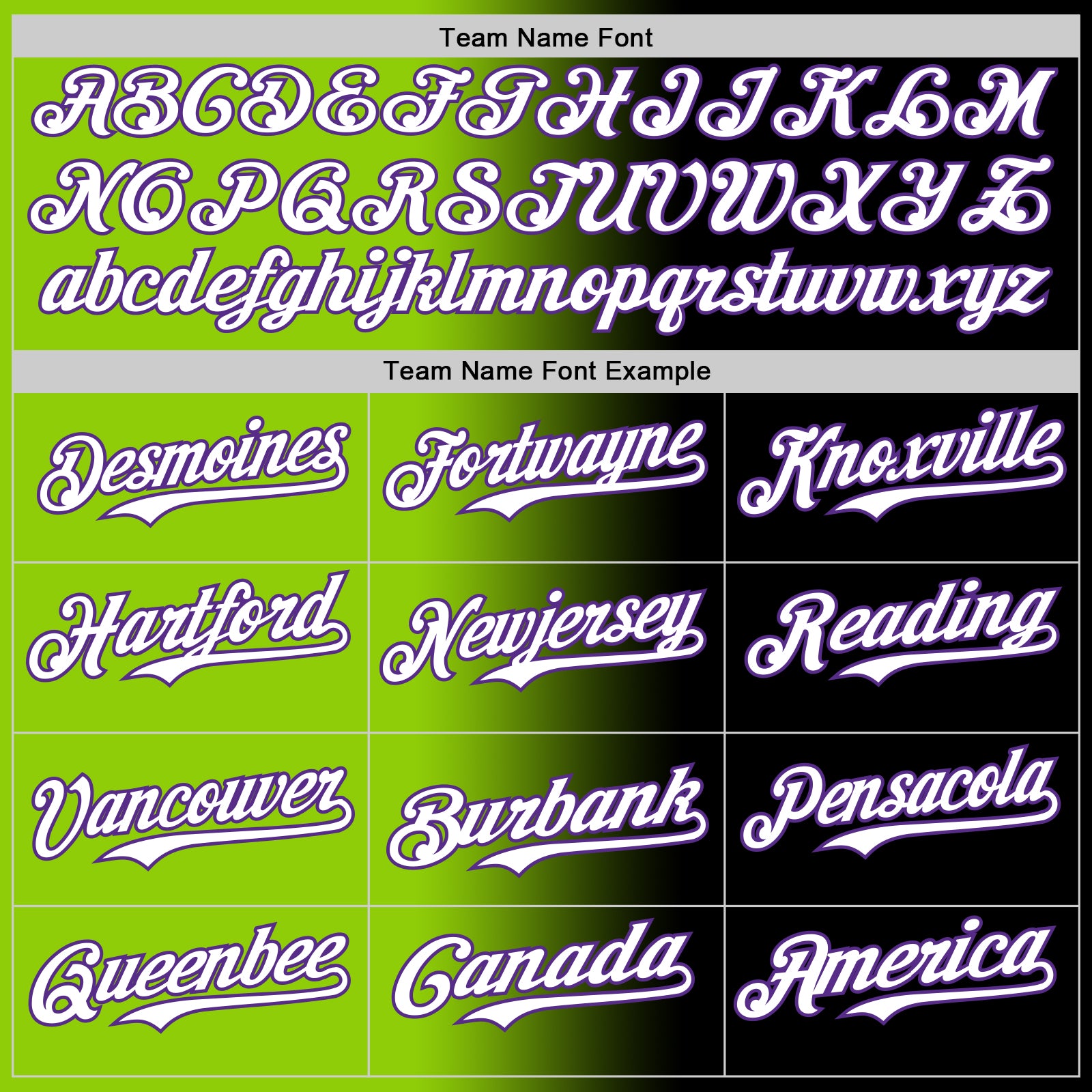 Custom Black Purple Neon Green-White Authentic Gradient Fashion Baseball Jersey