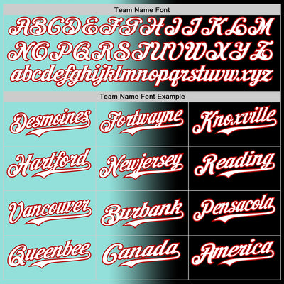 Custom Black White Ice Blue-Red Authentic Gradient Fashion Baseball Jersey