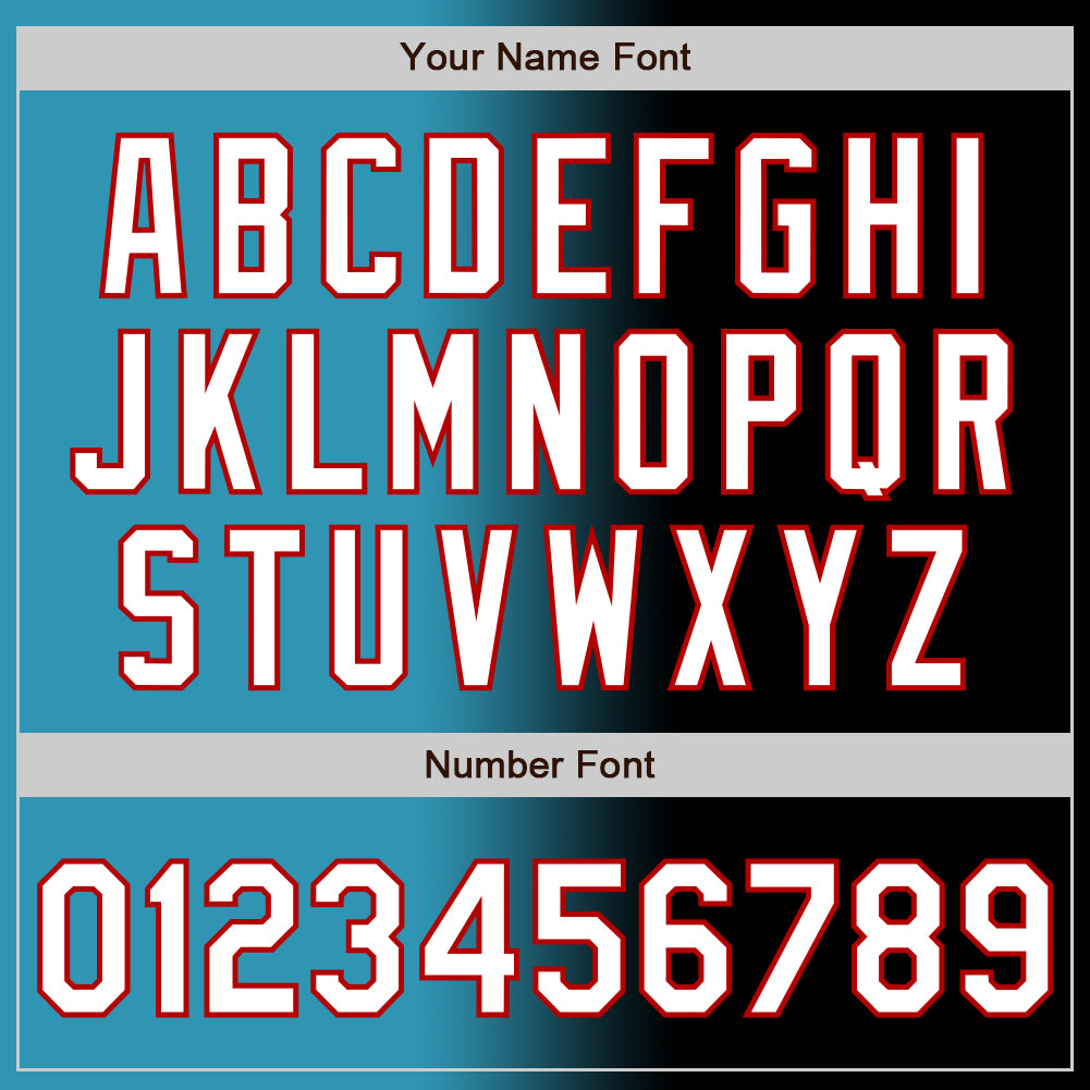 Custom Black White Panther Blue-Red Authentic Gradient Fashion Baseball Jersey