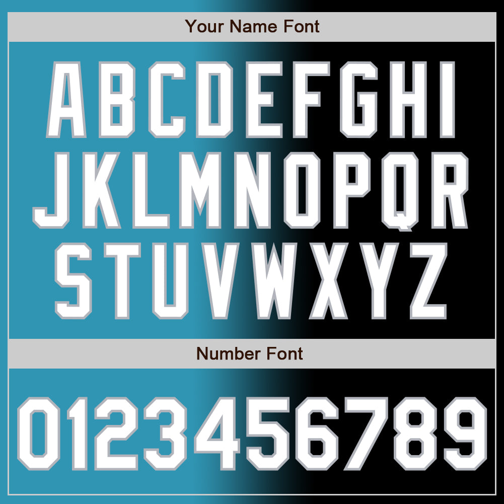 Custom Black White Panther Blue-Gray Authentic Gradient Fashion Baseball Jersey