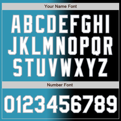 Custom Black White Panther Blue-Gray Authentic Gradient Fashion Baseball Jersey