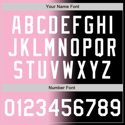 Custom Black White-Light Pink Authentic Gradient Fashion Baseball Jersey