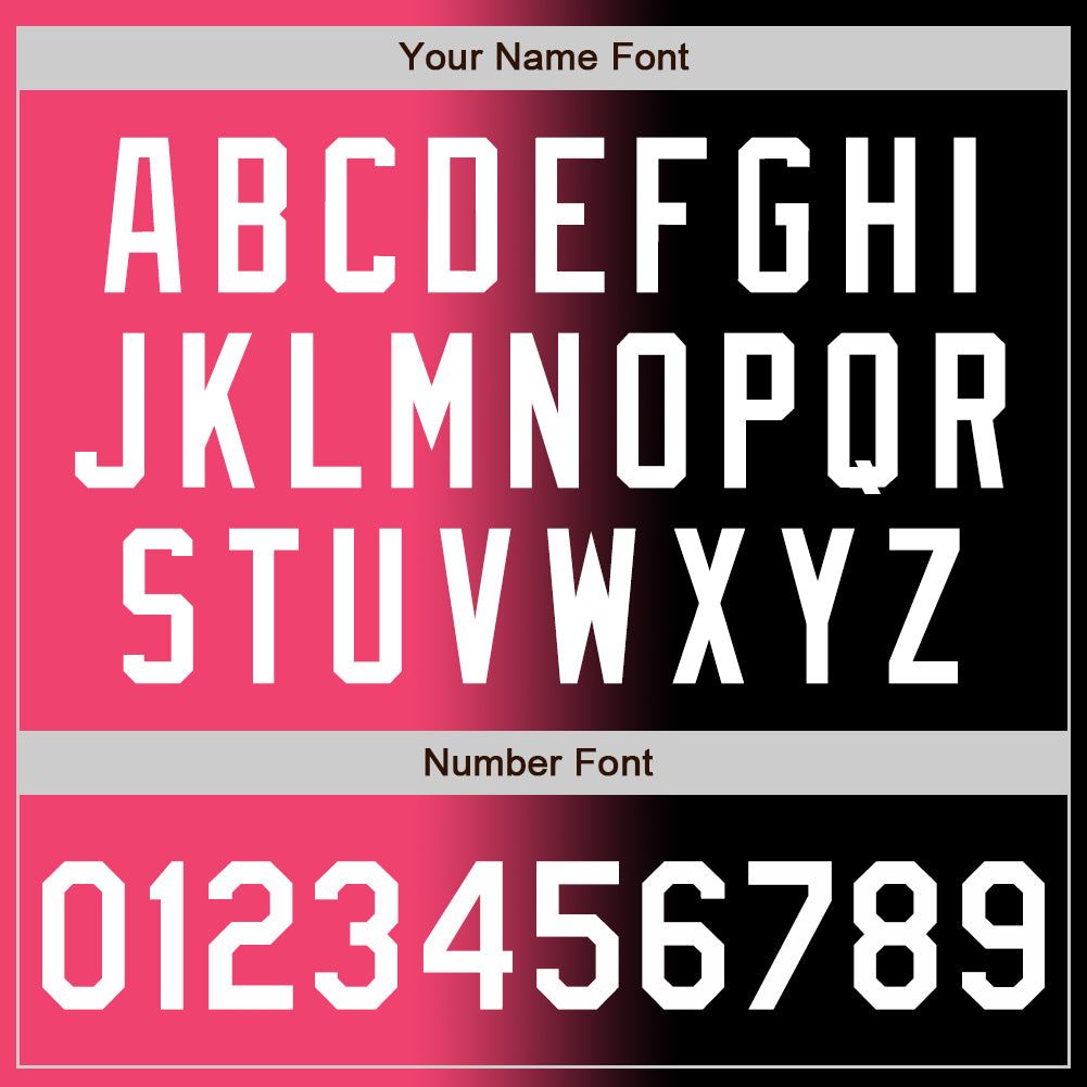 Custom Black White-Neon Pink Authentic Gradient Fashion Baseball Jersey