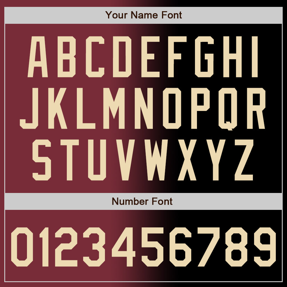 Custom Black Cream-Burgundy Authentic Gradient Fashion Baseball Jersey