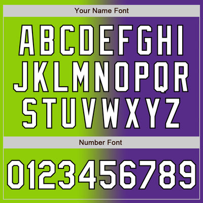 Custom Purple White Neon Green-Black Authentic Gradient Fashion Baseball Jersey