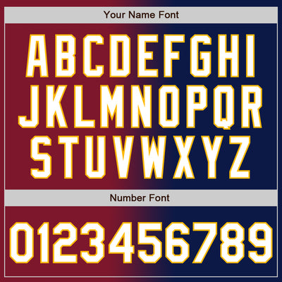 Custom Navy White Crimson-Gold Authentic Gradient Fashion Baseball Jersey