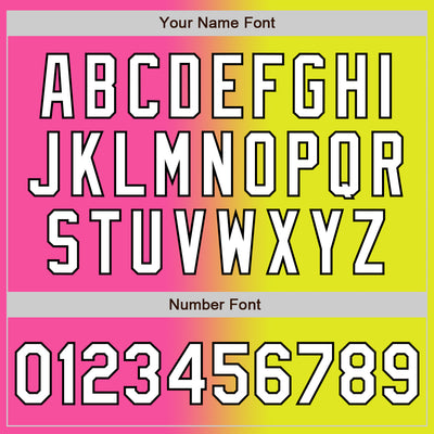 Custom Neon Yellow White Pink-Black Authentic Gradient Fashion Baseball Jersey