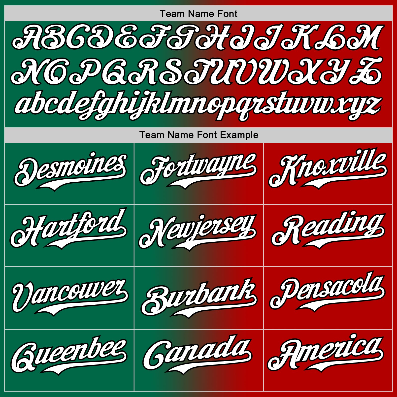 Custom Red White Kelly Green-Black Authentic Gradient Fashion Baseball Jersey