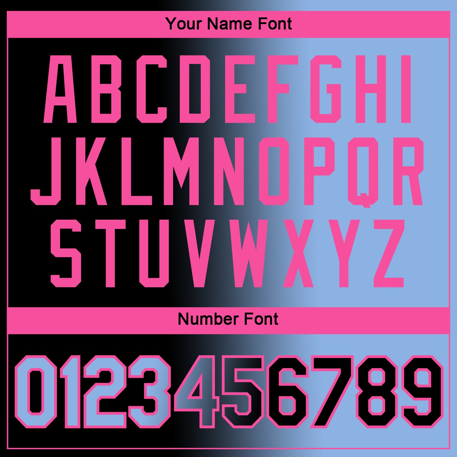 Custom Black Light Blue-Pink Gradient Fashion Performance T-Shirt