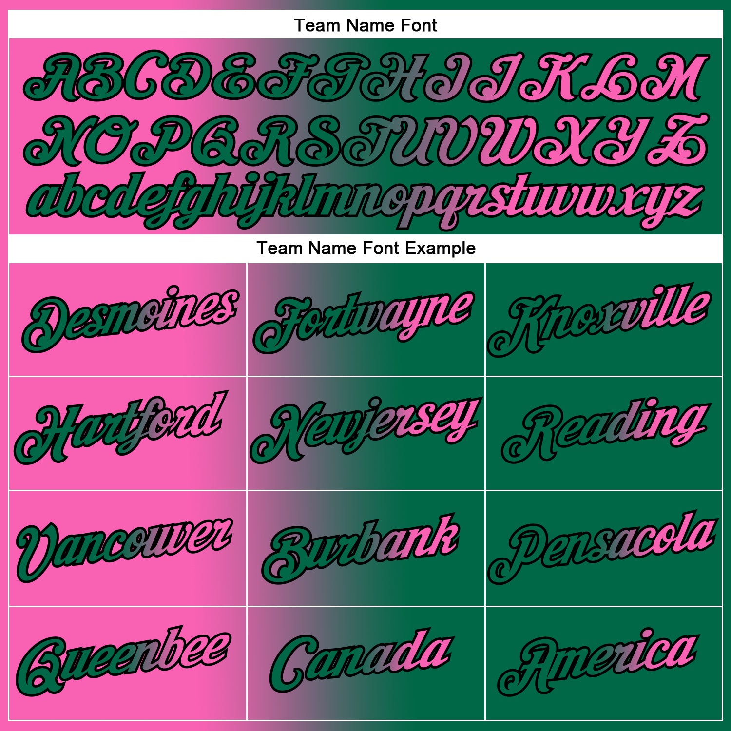 Custom Kelly Green Pink-Black Gradient Fashion Performance T-Shirt