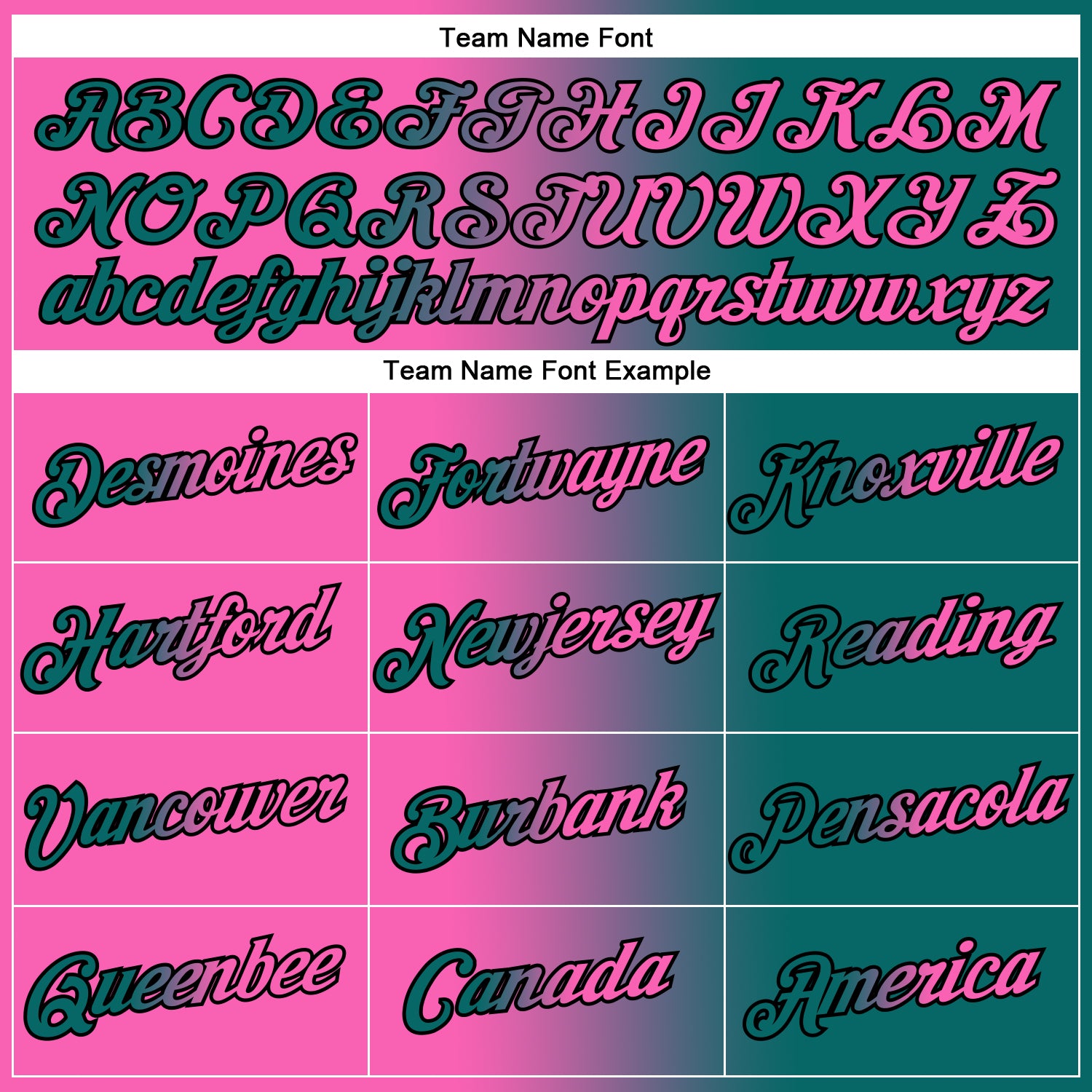 Custom Teal Pink-Black Gradient Fashion Performance T-Shirt