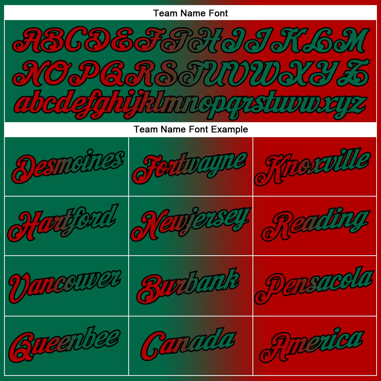 Custom Red Kelly Green-Black Gradient Fashion Performance T-Shirt