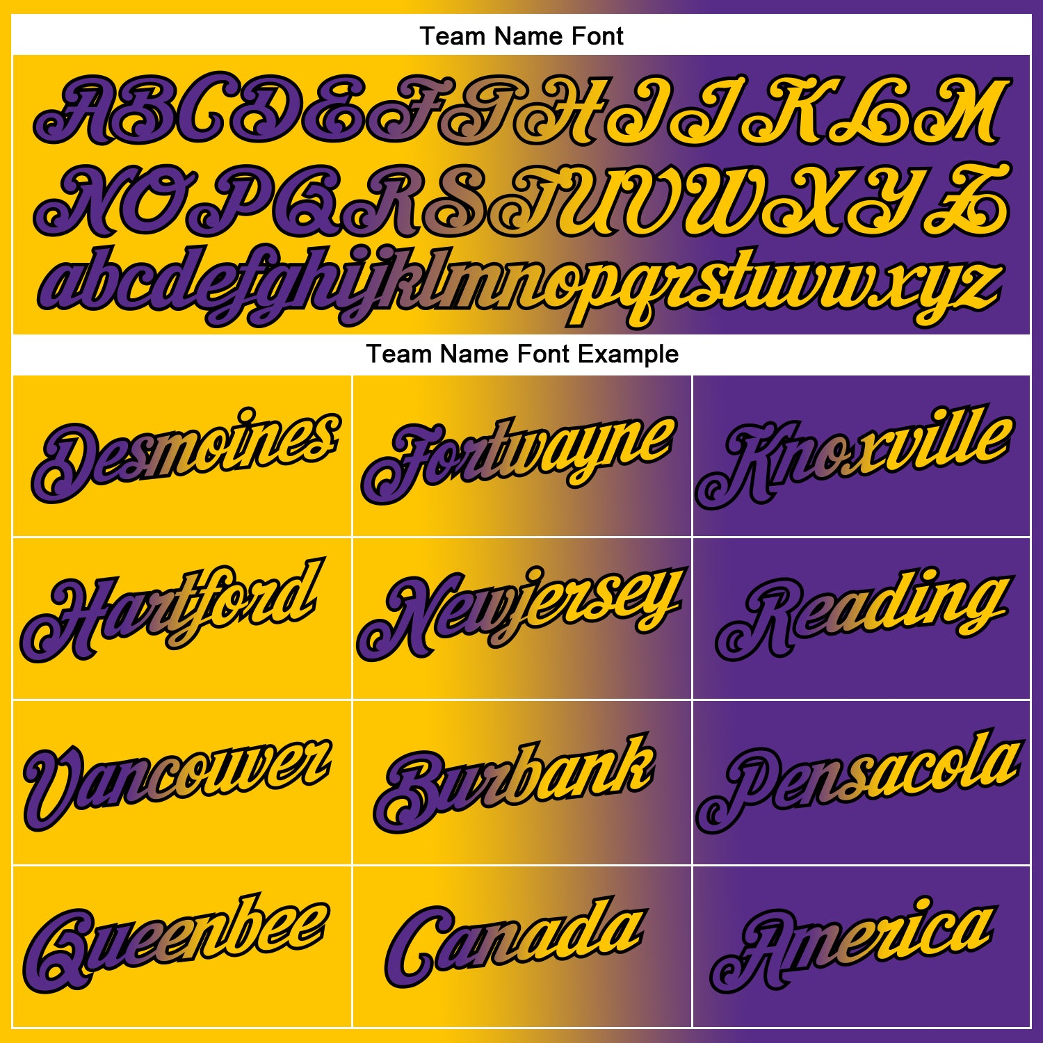 Custom Purple Yellow-Black Gradient Fashion Performance T-Shirt