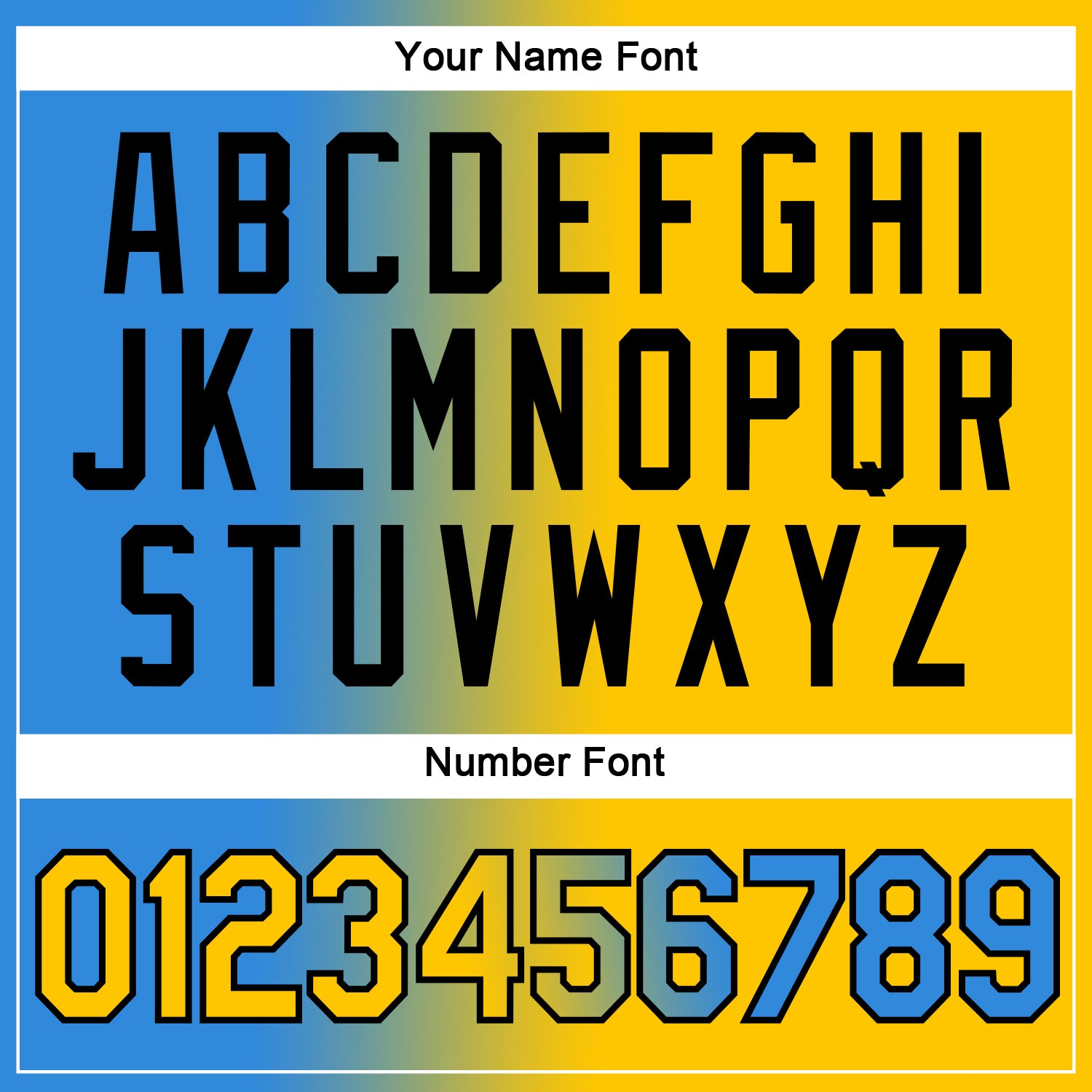 Custom Powder Blue Yellow-Black Gradient Fashion Performance T-Shirt