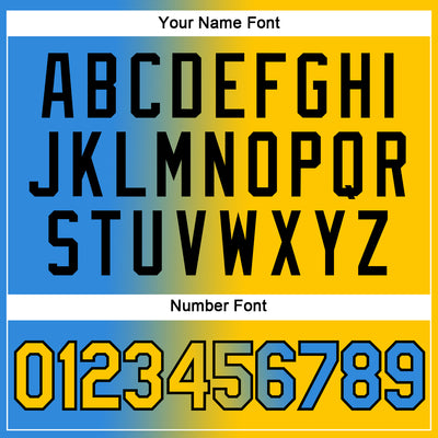 Custom Powder Blue Yellow-Black Gradient Fashion Performance T-Shirt